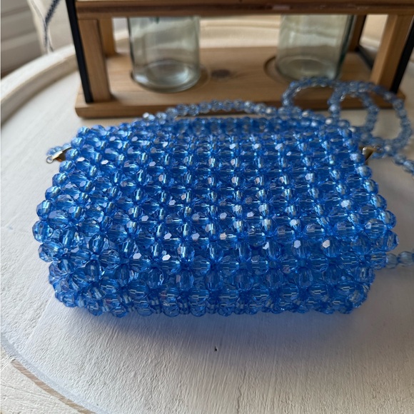 Blue Beaded Women's Bag - Picture 3 of 3